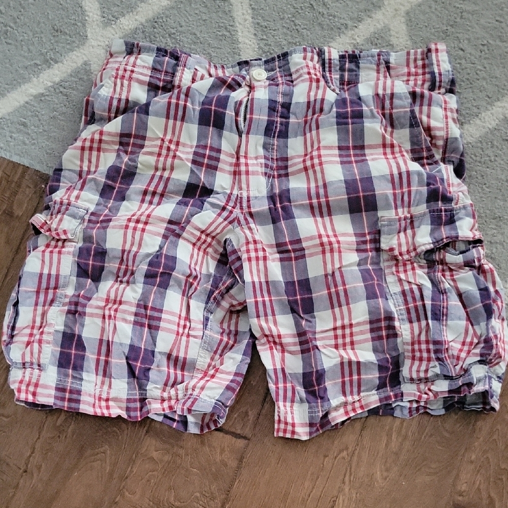 Men's Plaid Cargo Shorts